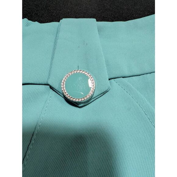 Blue Sol Solid Teal/Blue Pull-On Shorts Women's Medium - Picture 5 of 6